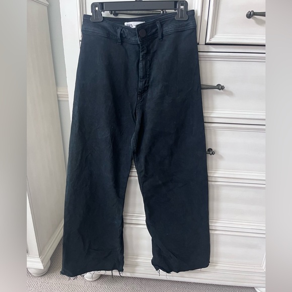 Zara Denim - Zara Black Flare Wide Leg Jeans